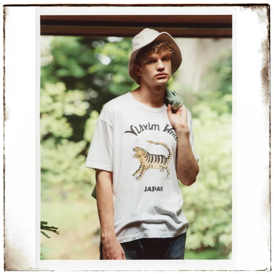 VISVIM 24SS мужская хлопковая футболка с рисунком тигра