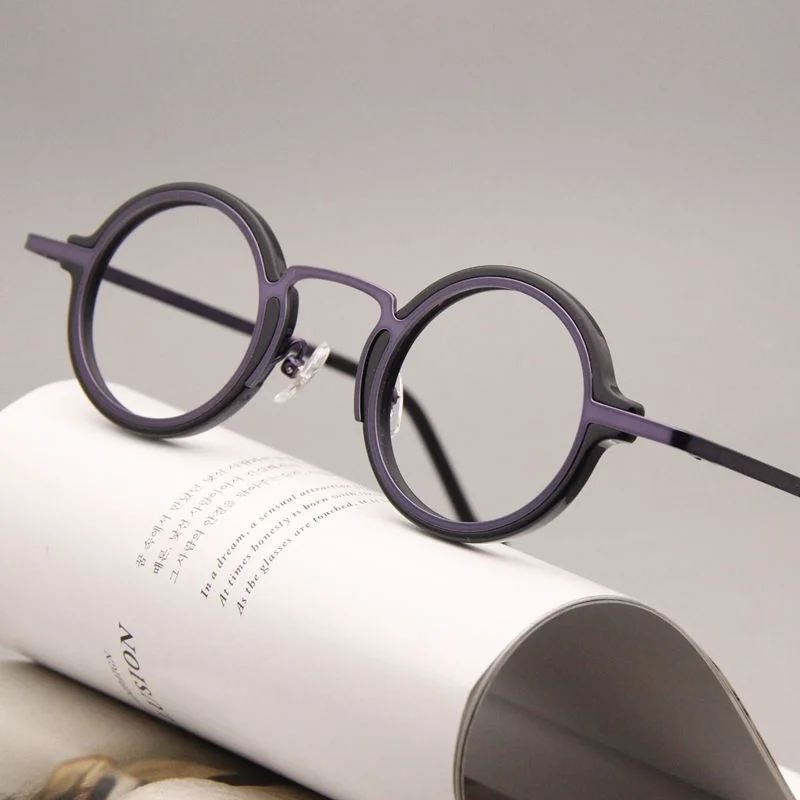 Ретро-Доска круглая оправа универсальная для очков мужчин и женщин ультратонкая