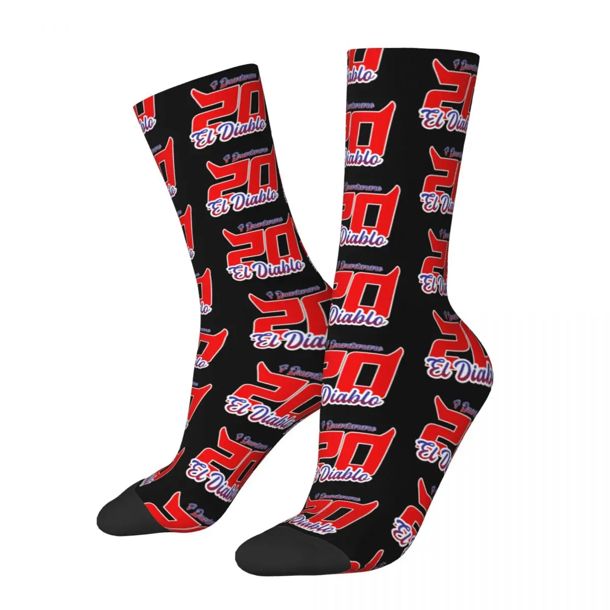 

Men Women Fabio Quartararo Socks Super Soft Fashion EI Diablo Socks Novelty Accessories Middle TubeSocks Birthday Present