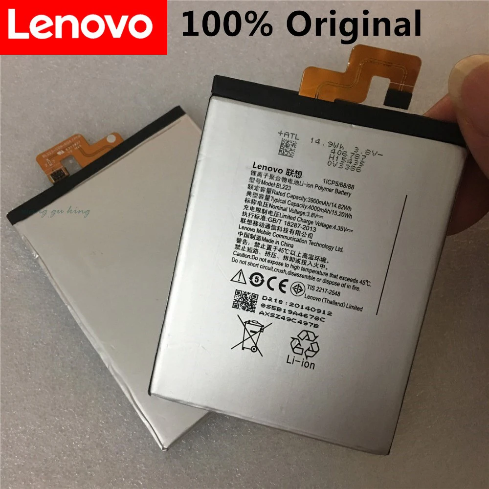 

100% New Original Real 4000mAh BL223 battery Batterie for Lenovo Vibe Z2 Pro k920 K80 K80M K7