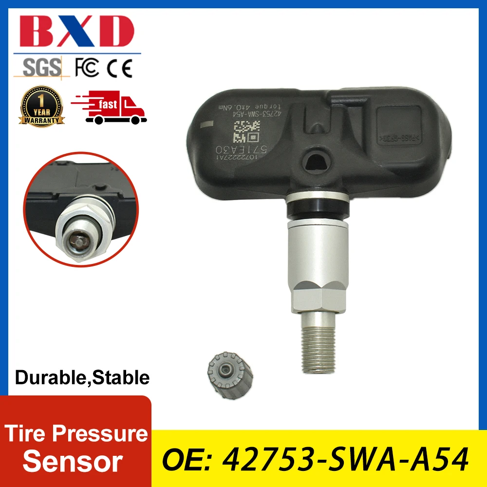 

1/4 шт. датчик давления в шинах 42753-SWA-A54 42753SWAA54 для Honda Accord 2008-2012, CR-V 2007-2011, подходит для 2008 автомобильных аксессуаров