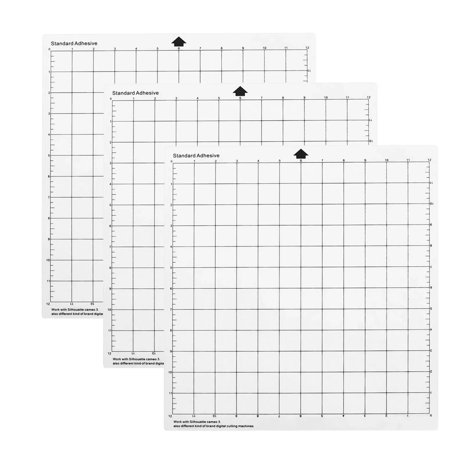 

Aibecy Cutting Machine Special Pad 12 Inch Measuring Replacement Translucent PP Material Adhesive Mat With Clear Film Cover