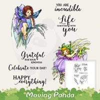 beautiful little flower fairy metal cutting dies clear stamp scrapbooking decor diy cut dies silicone stamps for cards making