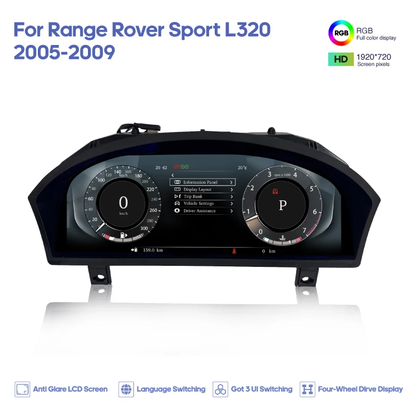

Для Land Rover Range Rover Sport 2005-2009 Discovery 3 2004-2009 цифровой кластер Carplay приборная панель кабина виртуальный прибор