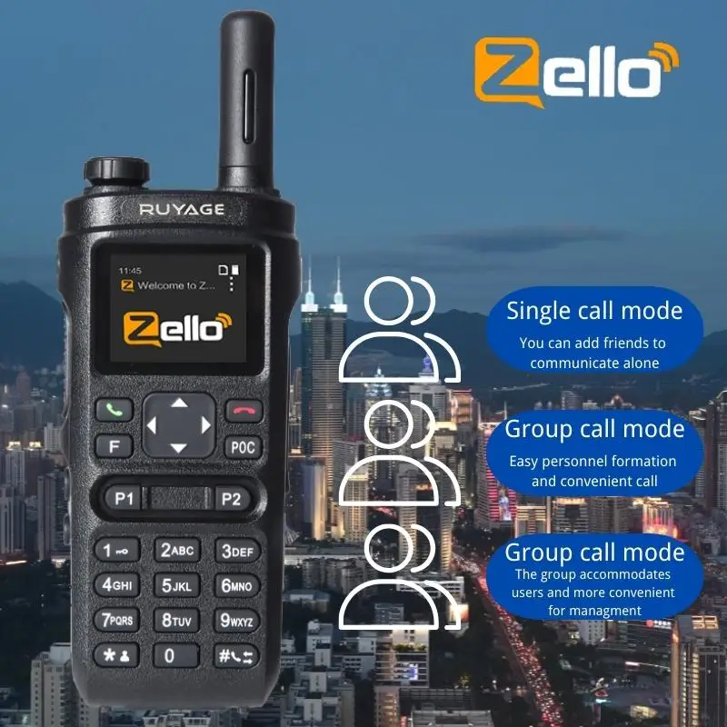 Ruyage Z68 Zello Walkie Talkie 4g Radio With Sim Card Long Range Profesional Powerful Two Way Radio100km