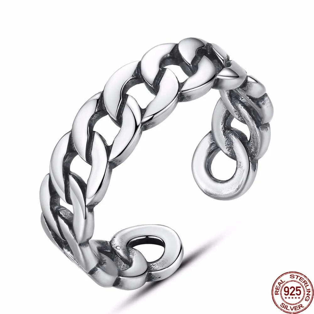 

BABIQU кольцо с пряжкой ювелирные изделия Полировка s 925 пробы серебряные Благородные Кольца для женщин и мужчин регулируемые манжеты тайское ...