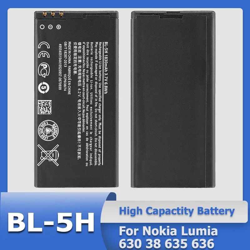 XDOU Высококачественная Φ BL5H литий-ионная батарея для телефона Nokia Lumia 630 635 636 BL-5H ID 638