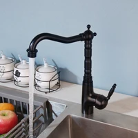 matte black swivel kitchen faucet single handle basin mixer sink faucets deck mounted faucet hot and cold mixer water tap
