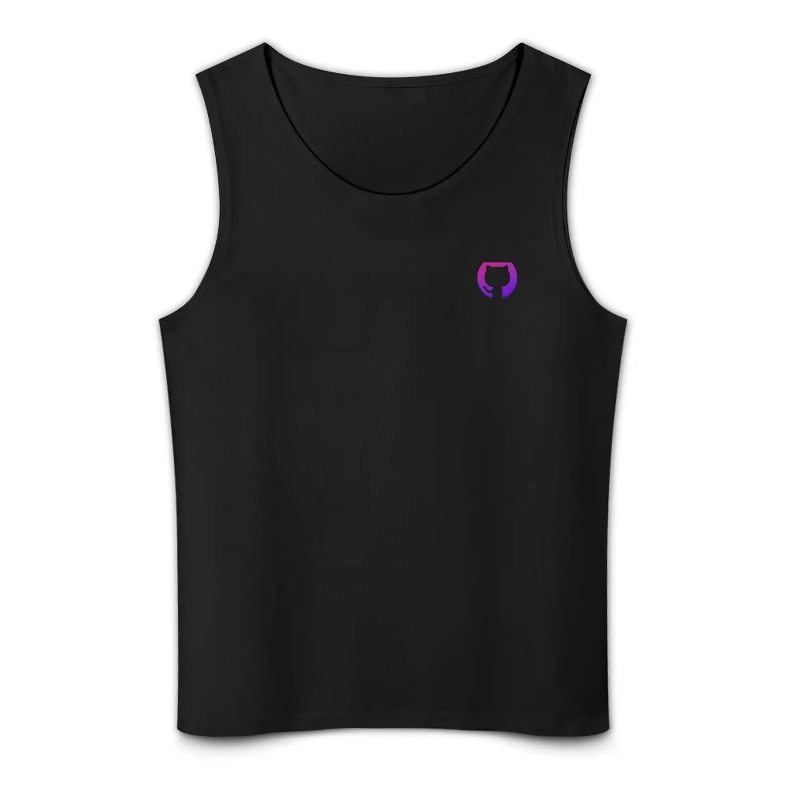 Фото Github - Фиолетовый многоцветный - Маленькая угловая майка, мужские майки, спортивная футболка, мужская футболка для спортзала №4