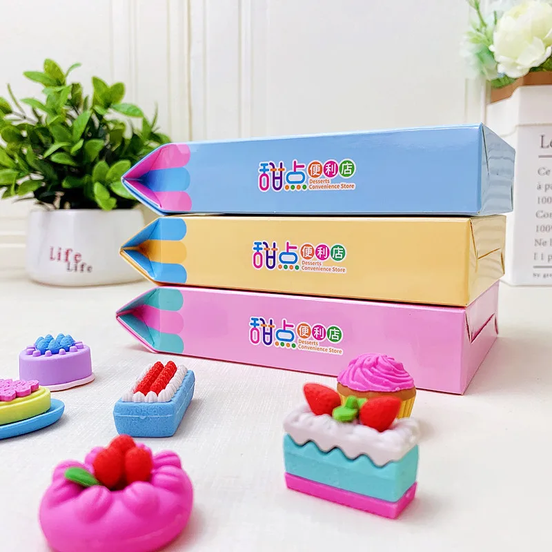 Мультяшный десерт удобный магазин мороженое торт сливочный пончик форма ластик