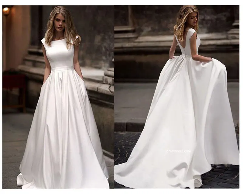 

Атласное вечернее платье цвета слоновой кости, белое платье для свадебной вечеринки, длинное формальное простое платье для невесты