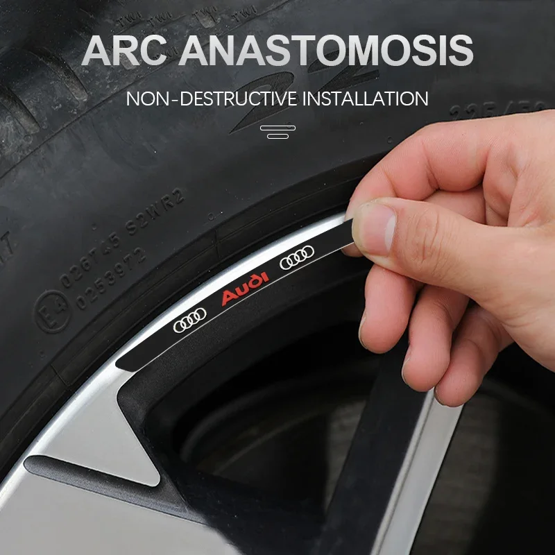 Украшения на колесах ступицы наклейки для Audi A4 B5 B6 A3 8P 8V 8L A5 A6 C6 C5 A1 A7 A8 Q2 TT RS3 RS4