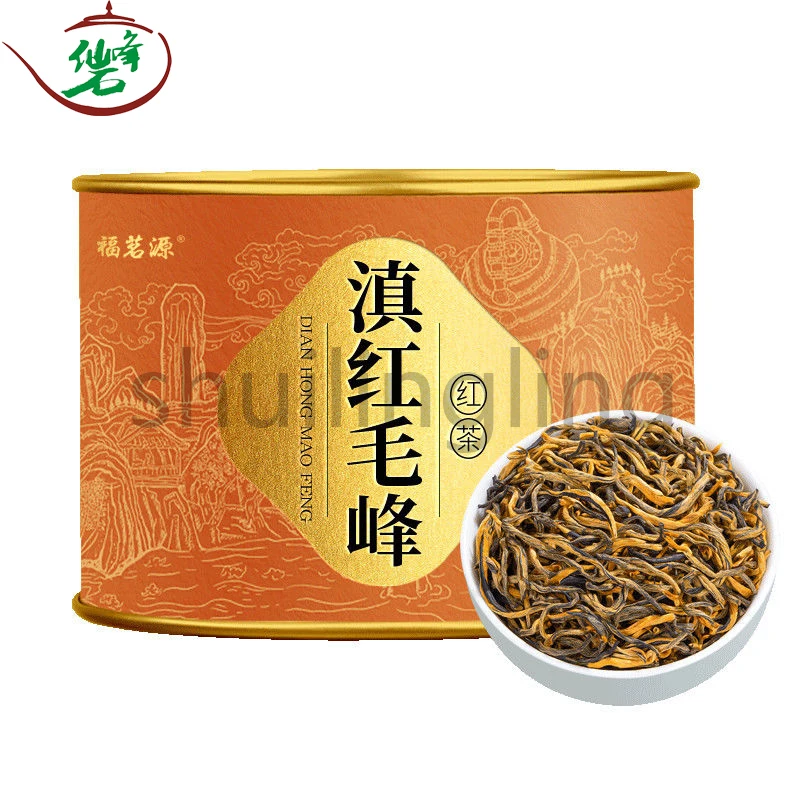 

Новый чай Dianhong Maofeng Юньнань Fengqing Dianhong Gongfu Черный чай с медовым вкусом консервированный 50 г/банка в подарок