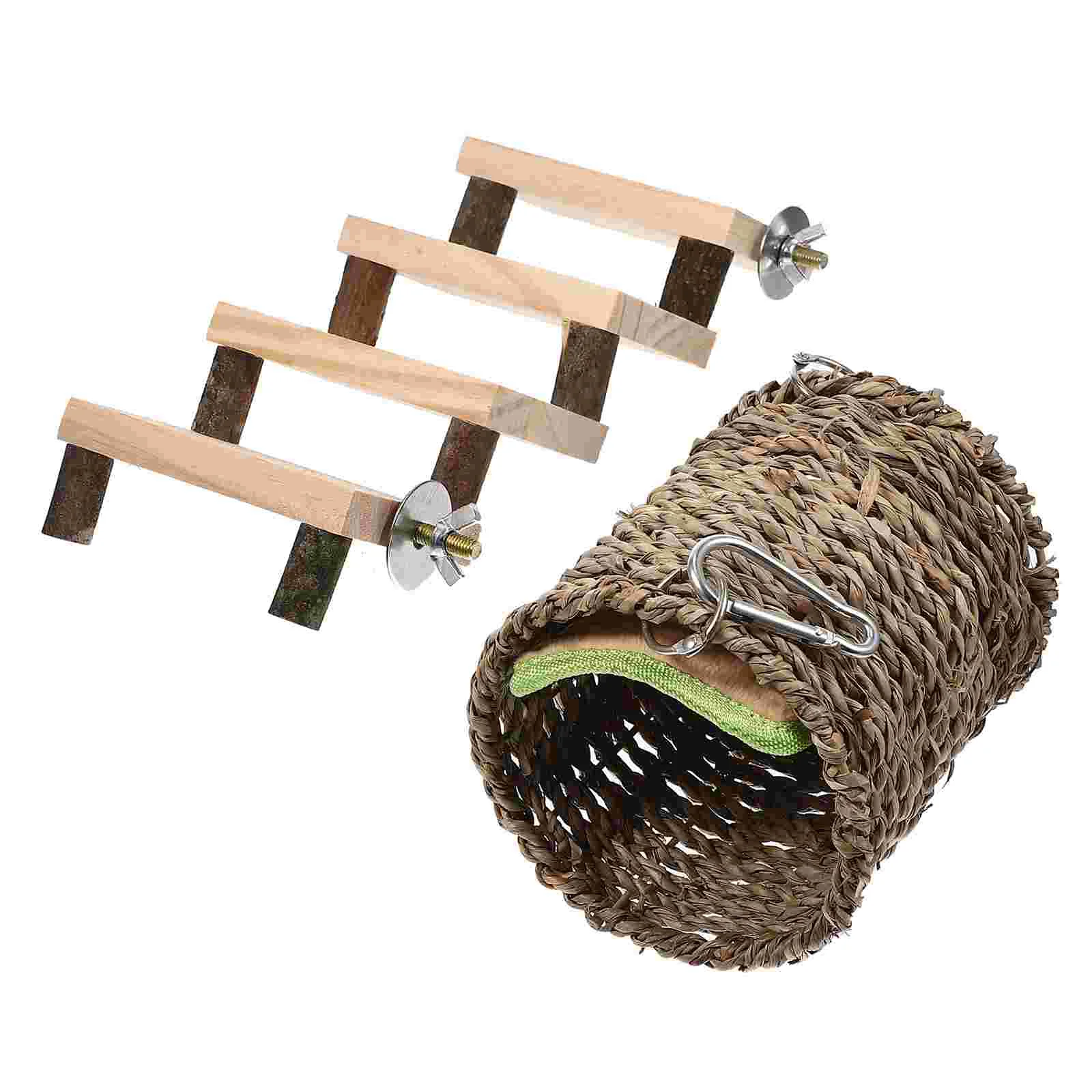 Hamster Ladder Guinea Pigresting Chinchilla Squirrel Platform Place House Wooden Bed Bridge Toys Hedgehog Wood Cage Hideout Toy