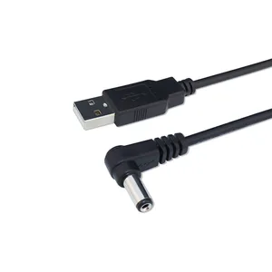 V-1742 1PCS 2PCS 5PCS USB to DC Power cord USB revolution DC elbow 90 degree right angle 5.5*2.1 power cord 2M Cable