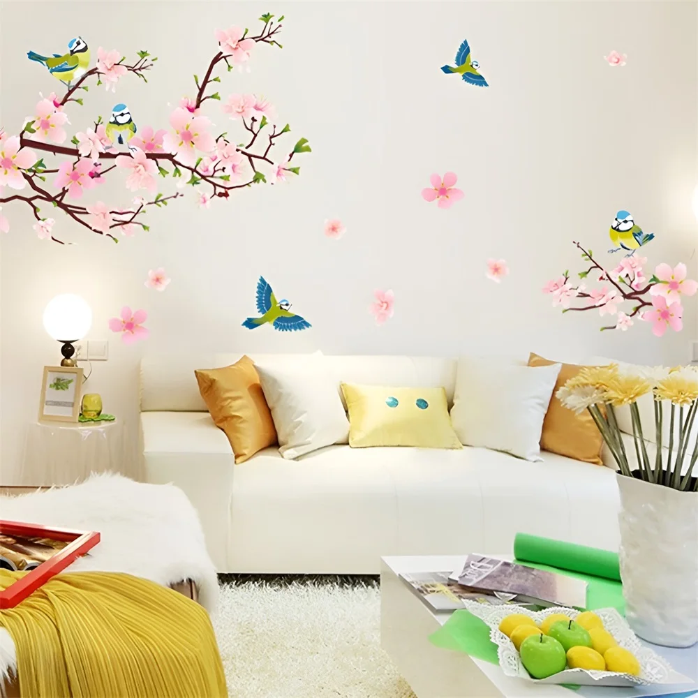 

Настенная Наклейка в виде персика, самоклеящиеся обои из ПВХ розового цвета для гостиной, спальни, фона телевизора, хорошее значение