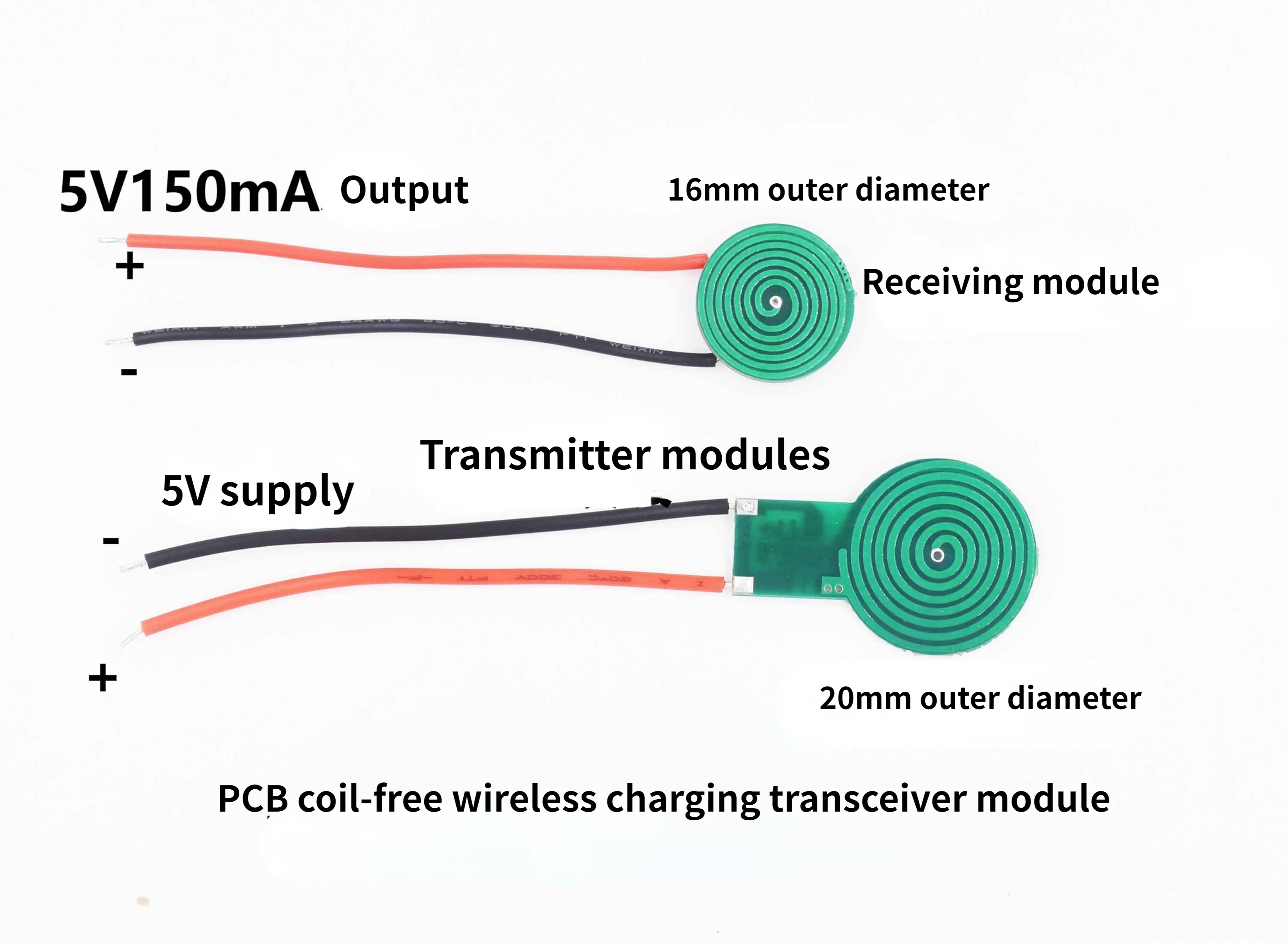 

2Pcs 16mm Coil-free Low-cost Electric Toothbrush Beauty Instrument Wireless Charging Wireless Power Supply Module XKT511-05