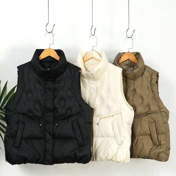 

2023 модный пуховой жилет, Женская Роскошная Дизайнерская куртка без рукавов, 90% утиный пух, жилет на осень и зиму, корейский женский жилет