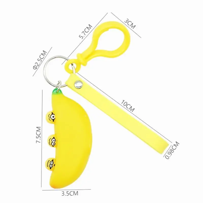 

Banana Keychain Pendant Squeeze Toy Stress Relief Novelty Gag Toys Kid Toy Gift