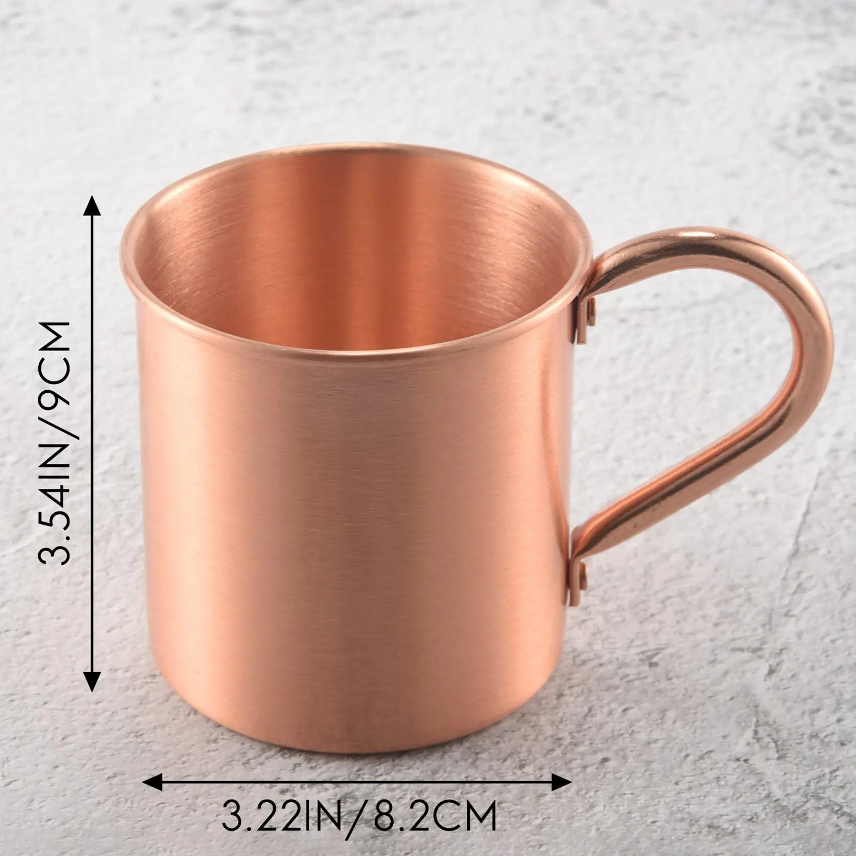 Московская мюла из чистой меди однотонная гладкая кружка без внутренней