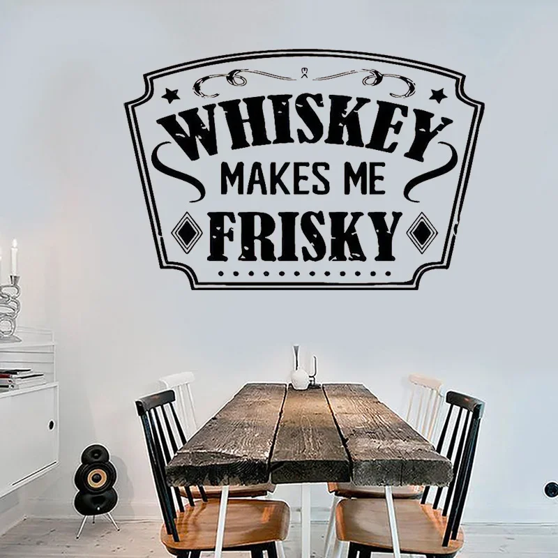 

Виниловые наклейки для стен DIYWEIYUE "Whiskey Makes Me Frisky"