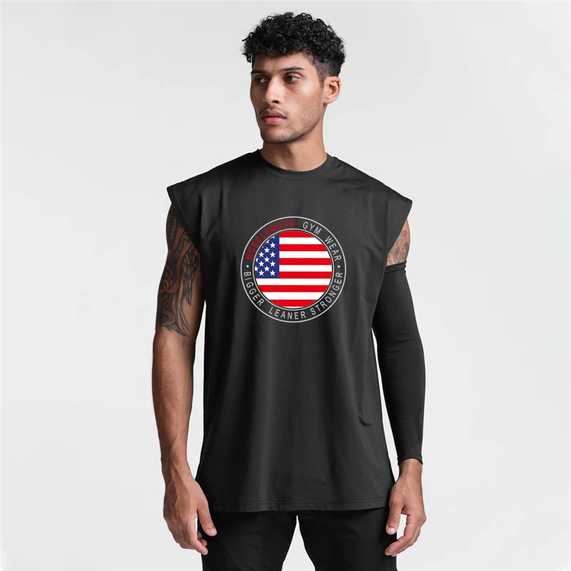 

Летняя быстросохнущая майка Muscleguys для тренировок, Мужская сетчатая одежда для фитнеса, свободная рубашка без рукавов, баскетбольная майка, майки для спортзала