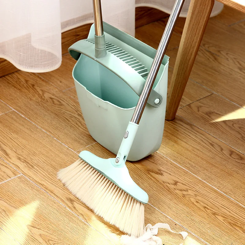 Set Broom and Dustpan Wiper for Home Cleaning Scoop Magic House Hair Dust Sweeper Floor Brush Garbage Collector Folding Dust Pan