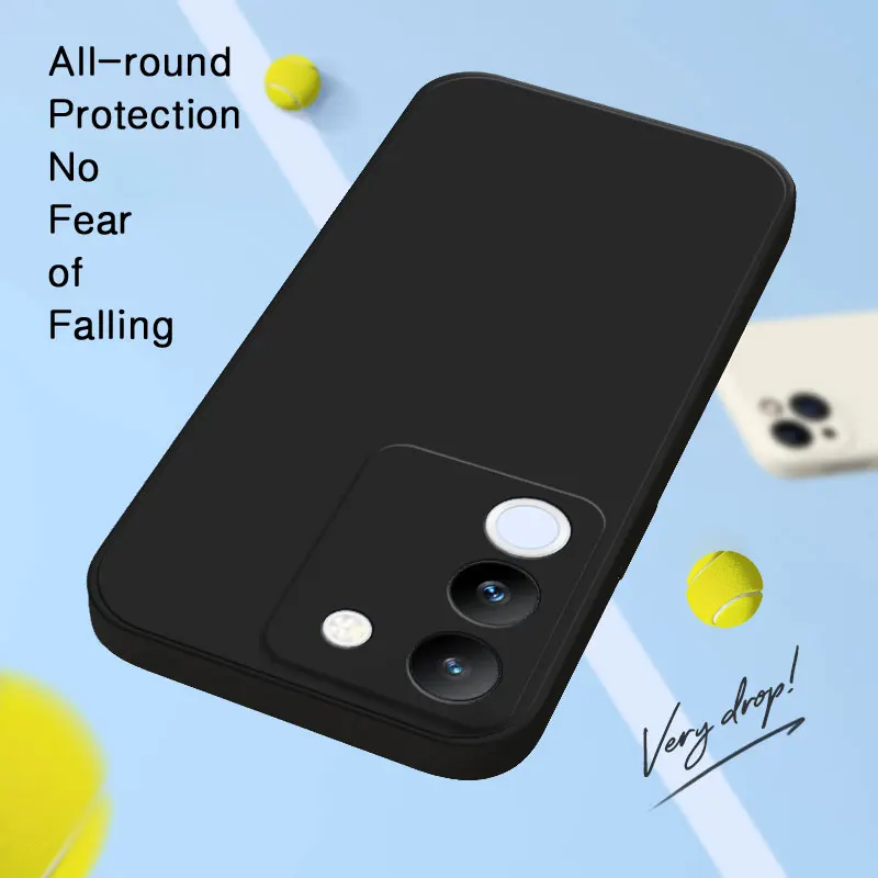 Фото Мягкие жидкие силиконовые чехлы для телефонов для VIVO V29e VIVOV29e 5G 6,67 