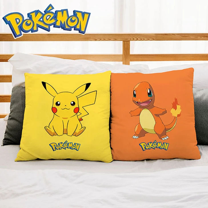 Милая фланелевая наволочка Пикачу в мультяшном стиле детская кровать кукла