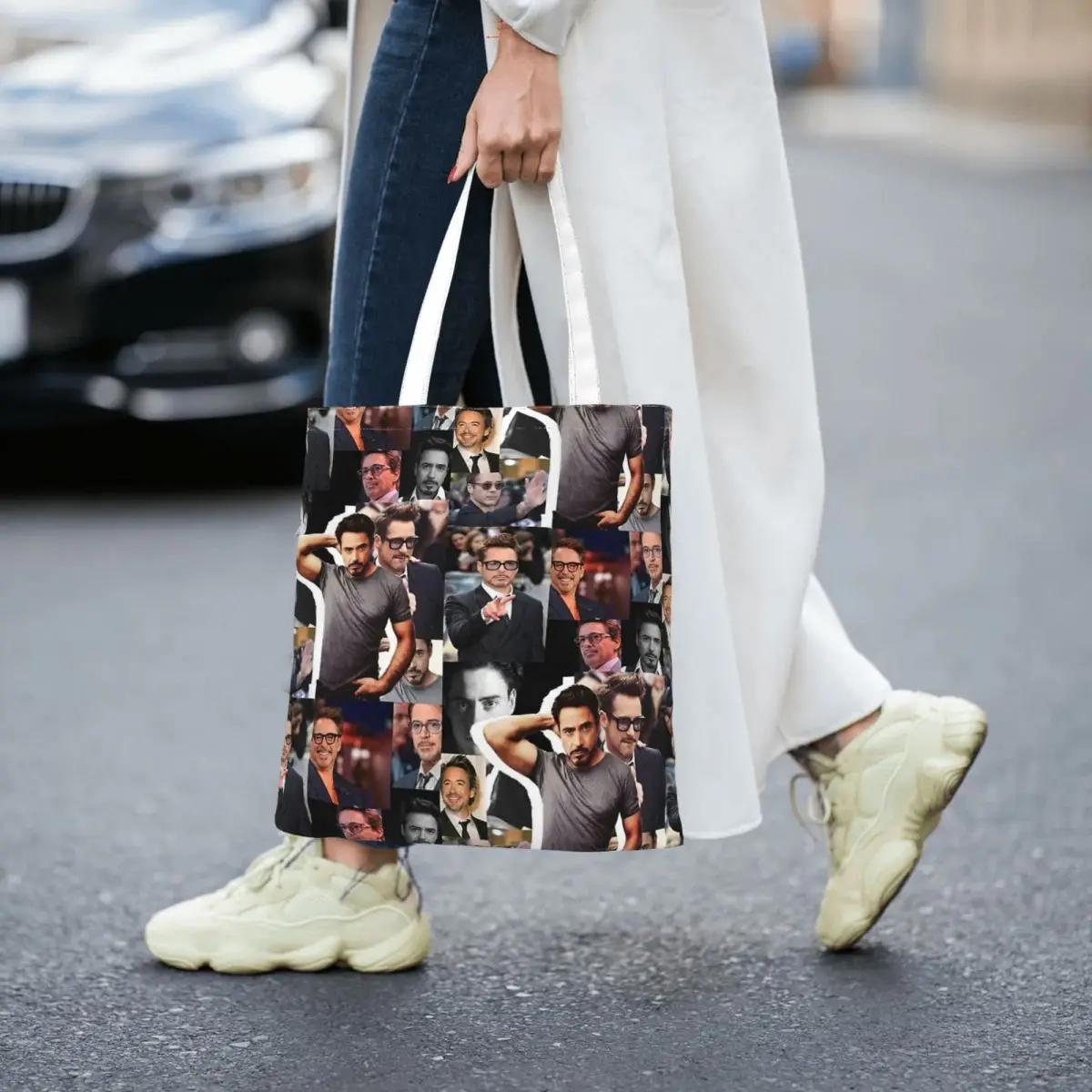 Robert Downey Jr. Totes Canvas Handbag Women Canvas Shopping Bag