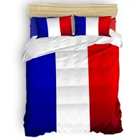 French National Day Stripes Comfortable Household Goods Bedroom Bed Luxury Duvet Cover 2/3/4 Pieces