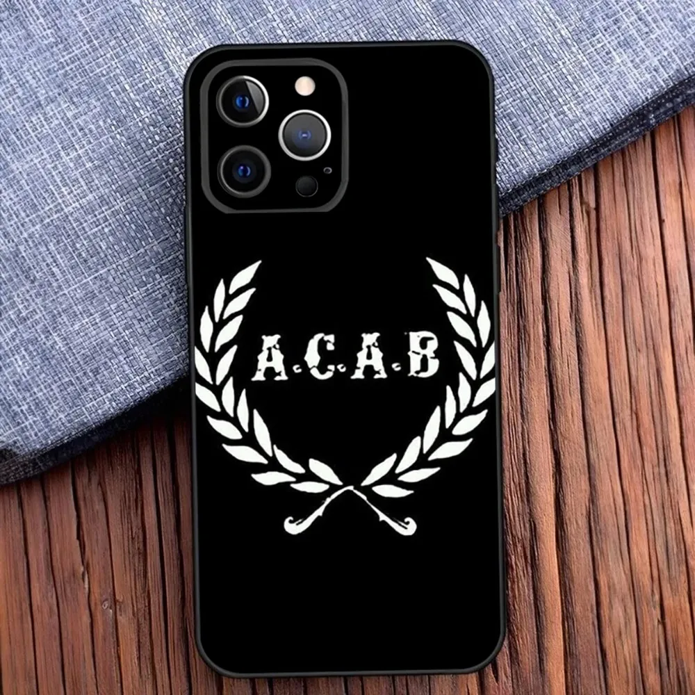 Фото Acab Ultras Phone Case For iPhone 16,15,14,13,12,11,Pro,X,XS,Max,XR,Plus,Mini Soft Black Cover №2