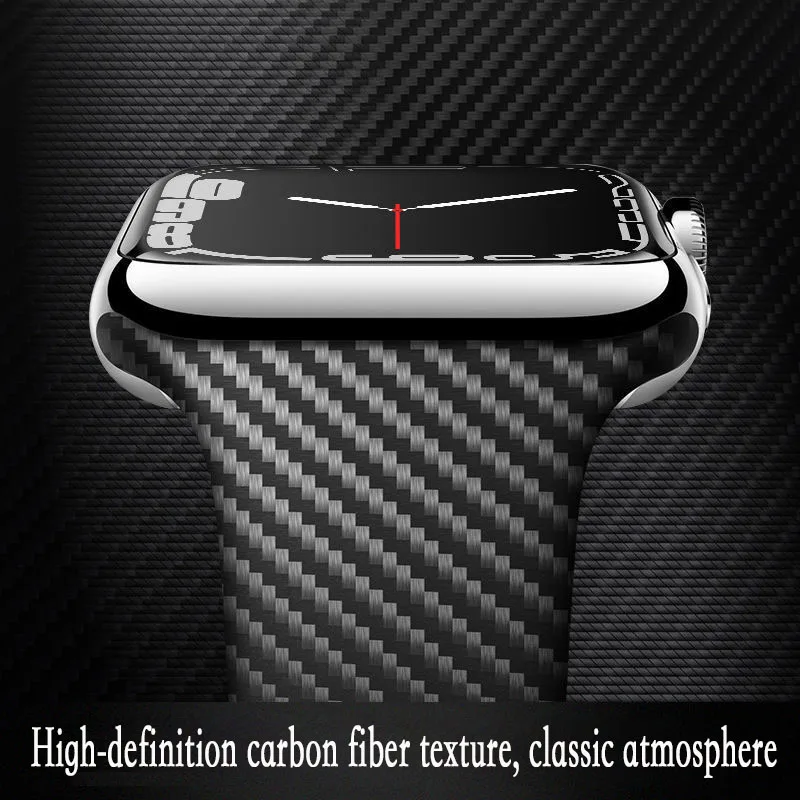 

Carbon Fiber Strap For Apple Watch Band 44mm 40mm 45mm 41mm 38mm 42mm silicone watchband bracelet iWatch serie 7 6 5 4 3 SE band
