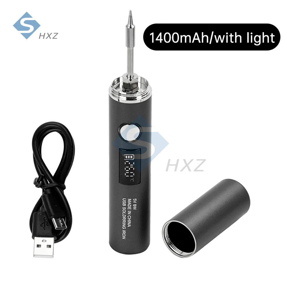 

Паяльник USB Type-C, 5-скоростной 260~420 ℃ Регулируемая портативная электрическая ручка со сменным наконечником для ремонта DIY/электроники