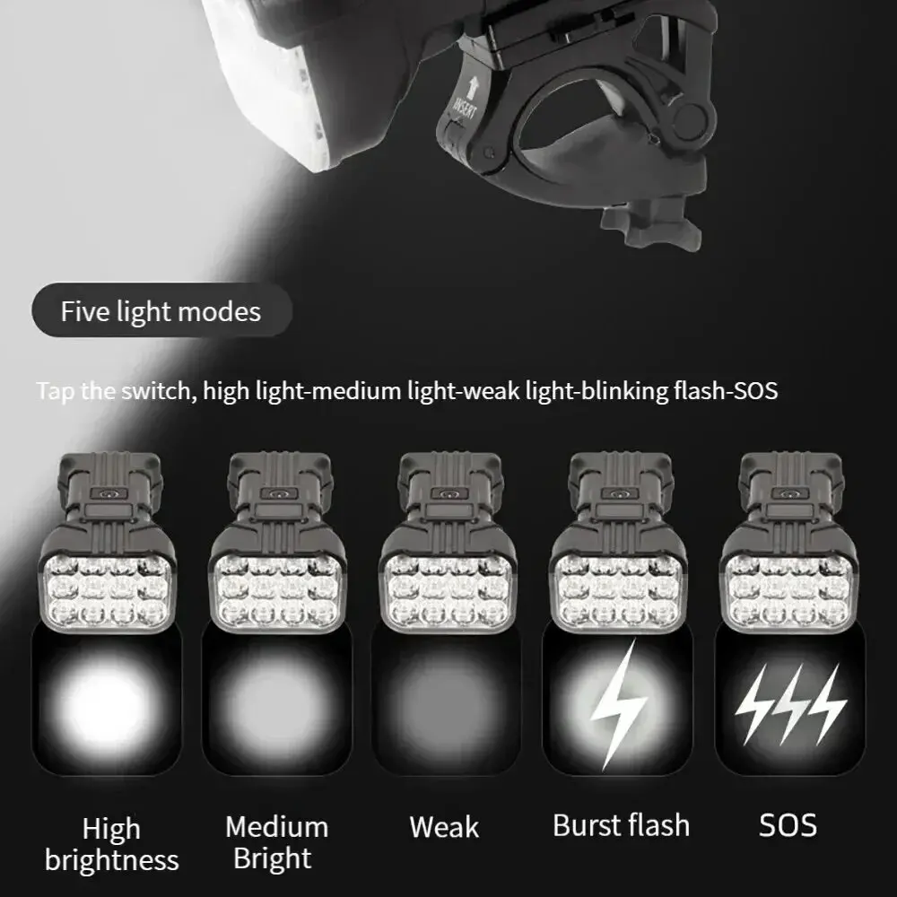 Зарядные велосипедные фары с гудками MTB фонари светодиодные ночной безопасности