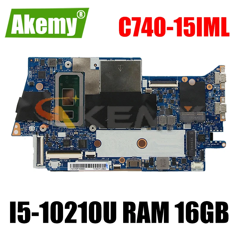 

For Lenovo Yoga C740-15IML YOGA C740-15 laptop motherboard FYG41 NM-C431 motherboard CPU i5-10210U RAM 16GB tested OK Mainboard