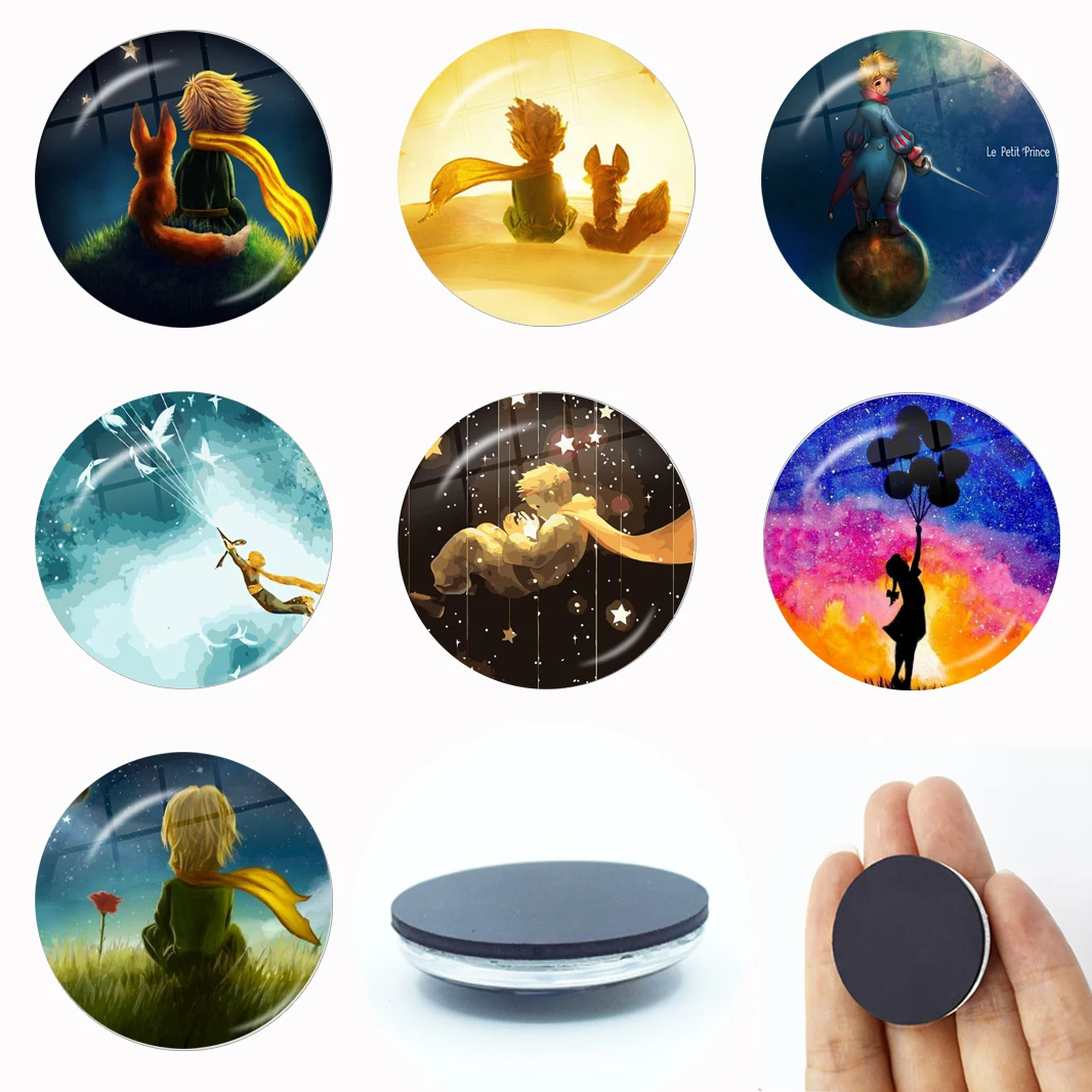 

Le Petit Prince The Little Prince Magnet Fridge Stickers Decoration Home Refrigerator Decor Glass Dome Crystal Souvenir