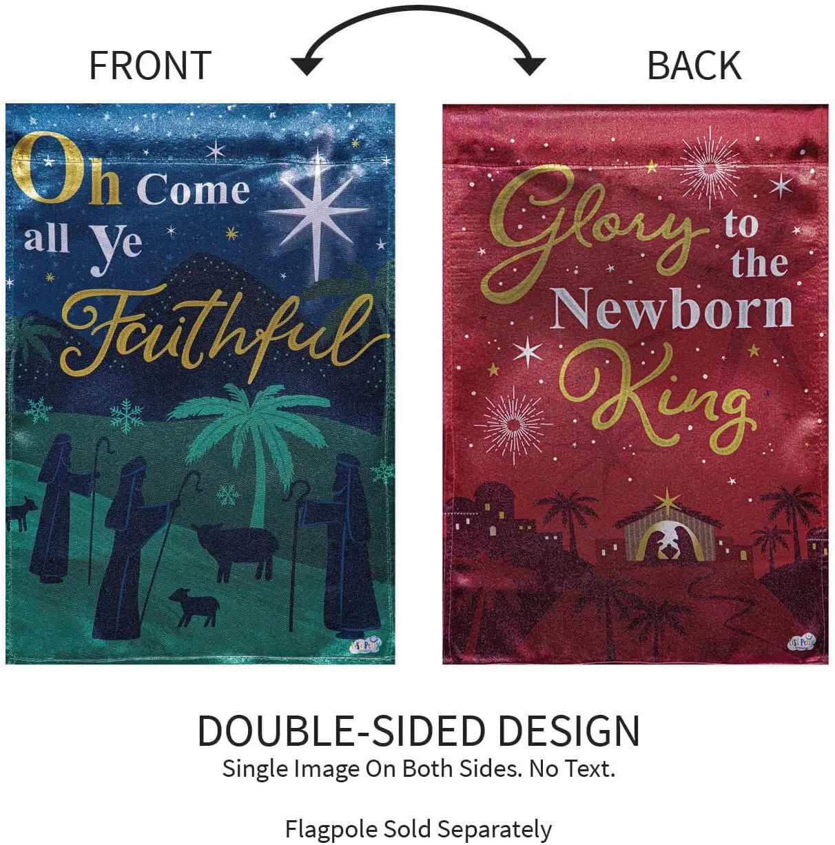 Вечнозеленый флаг для новорожденных короля двусторонние флаги приветственного