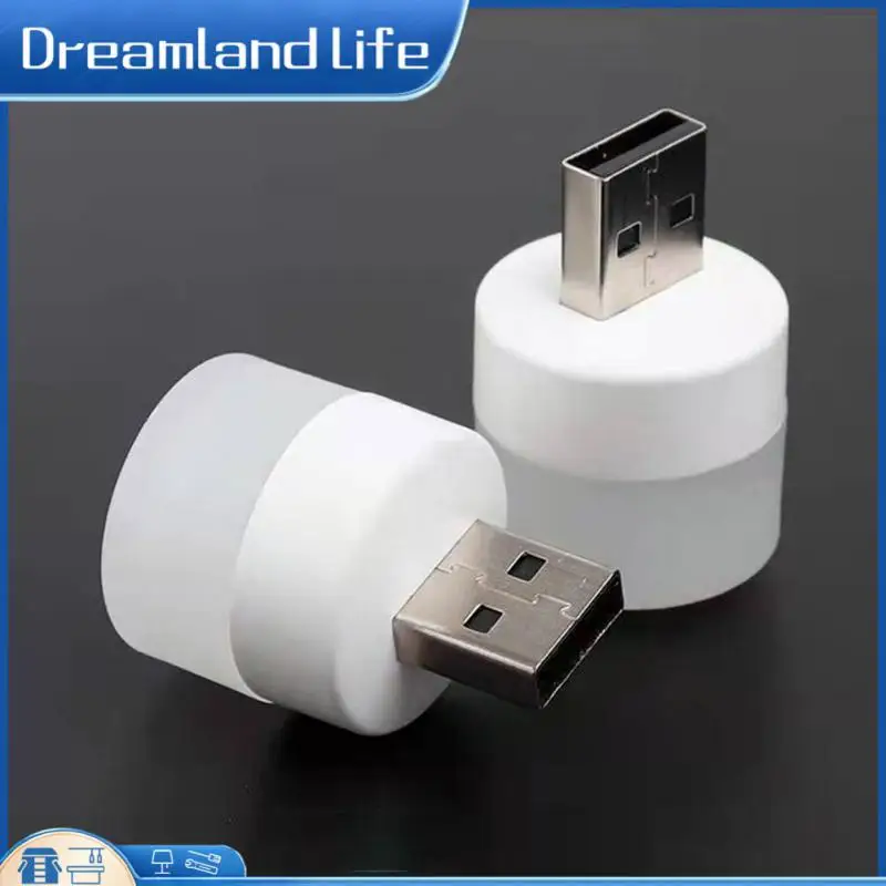 

Desk Lamp Bulb Small Round Reading Usb Night Light Rechargeable Power Bank Charging Book Lights Desk Mini Led