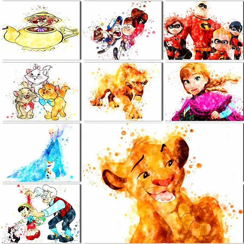 

Diamond Painting Lion King Disney Luca Villains Full Square&Round 5D Embroidery Mosaic Cartoon Cross Stitch Tiger