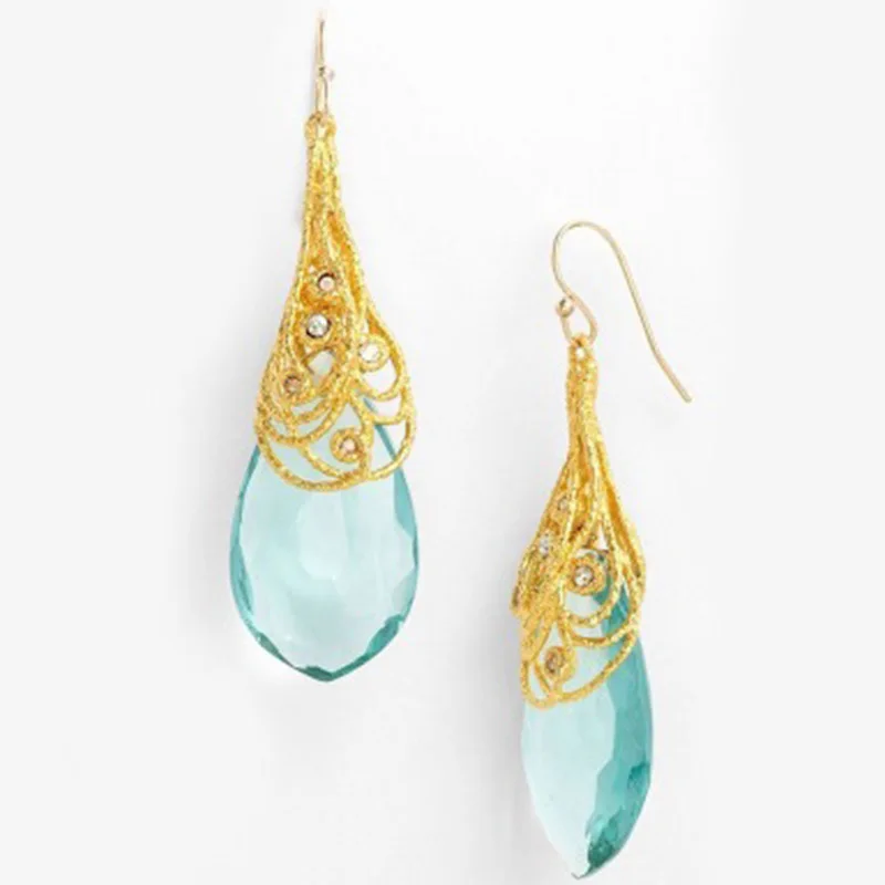 

Milangirl Trendy Earrings Boho Earrings for Women Wedding Engagement Jewelry Earring Sky Blue Earrings Accessories