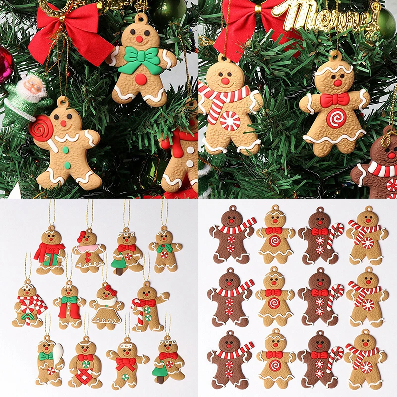 

Christmas Decoration Gingerbread Man Christmas Tree Ornaments Hanging Pendant Xmas Cute Funny Kid Gift Navidad Decor