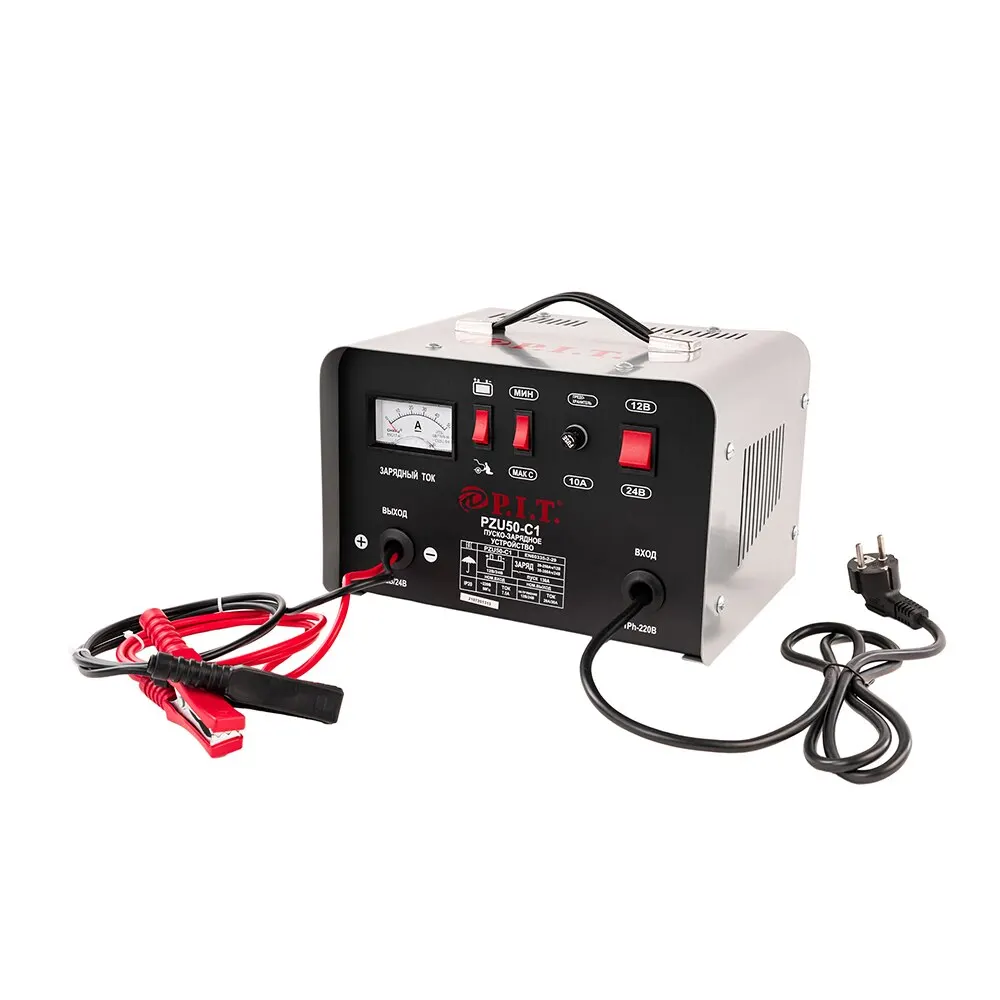 Пуско-зарядное устройство P.I.T. PZU50-C1 МАСТЕР 12/24В 950Вт ток запуска 130А для заряда и