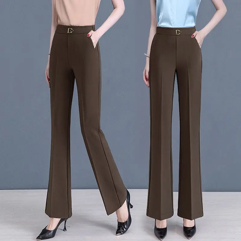 Рисунок 5 - Офисные женские модные кофейные расклешенные брюки