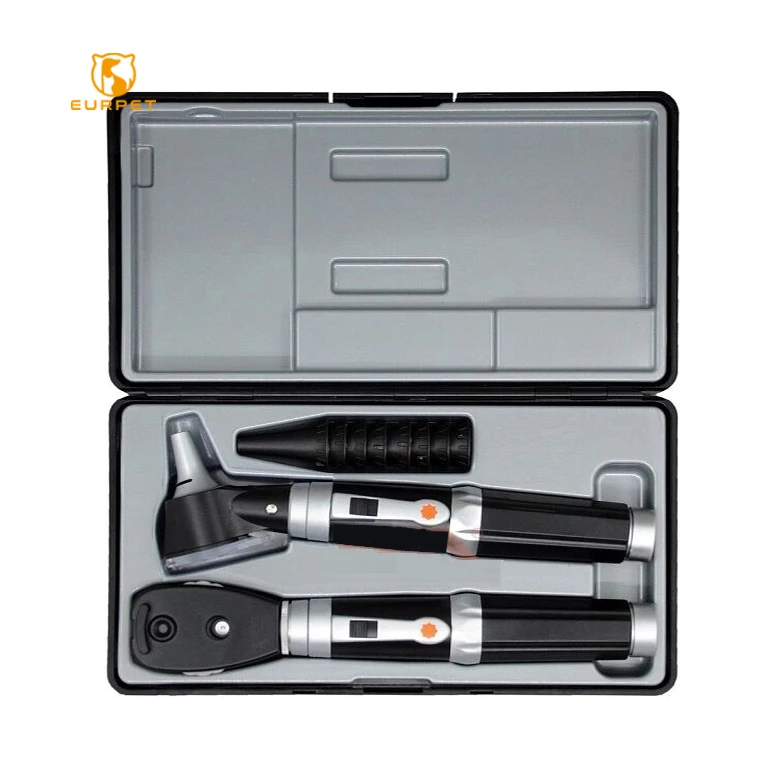 

EURPET LED Veterinary Ophthalmoscope with 5 Different Apertures with Red-free Filter Veterinary Instrument