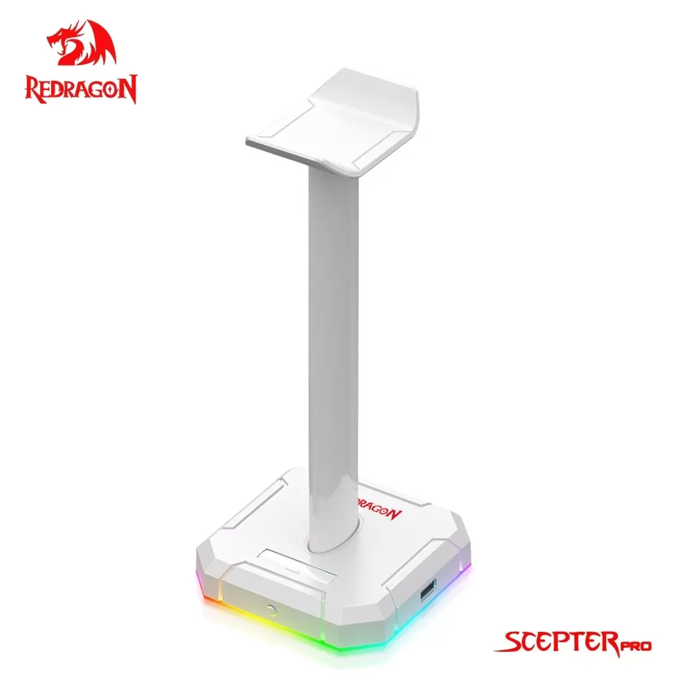

Redragon SCEPTER PRO HA300 RGB Headphones Stand with 4 USB 2.0 HUB Ports,Headphone Holder for Gamers Gaming computer PC Desk