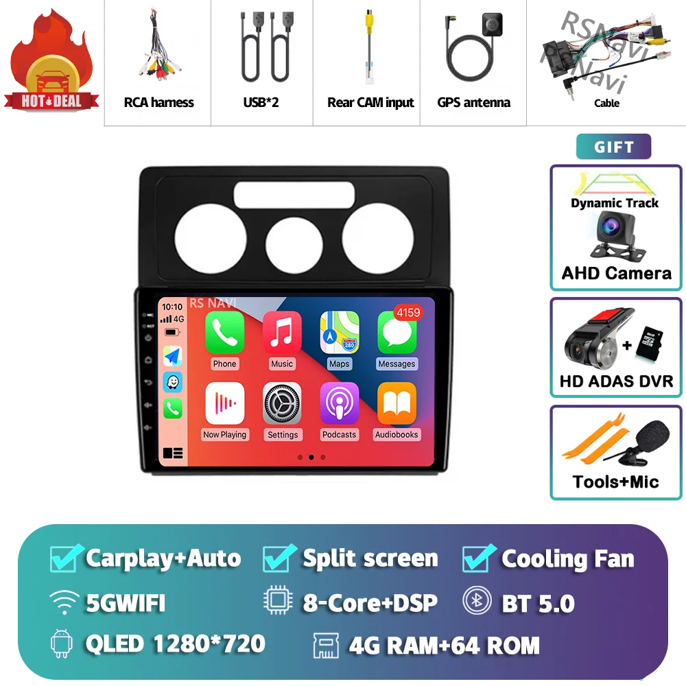 

Android 15 Carplay Auto для Volkswagen Caddy 2K 3 III 2004-2016, автомобильный радиоприемник, навигация, 2Din DSP, видеоплеер, головное устройство BT Stereo