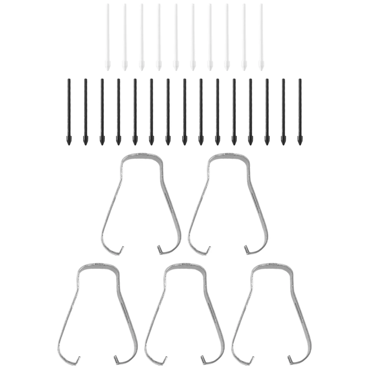 

For Samsung Stylus Nib S6 Nib S7 Refill N10 Replaceable S22 Nib N20 Refill 1 Set 15 Black and 10 Gray Pen Heads+5 Clips