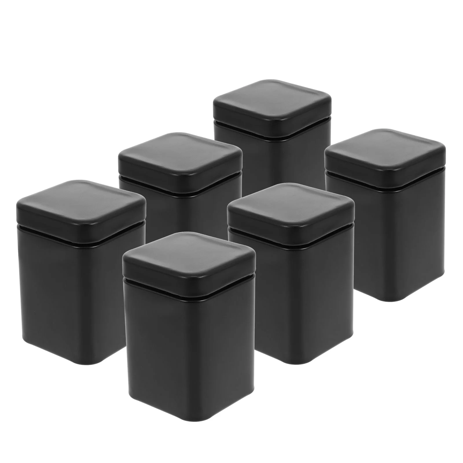 

6pcs Tinplate Tea Cans Tea Cans Food Storage Containers Tea Canisters Tea Jars for Cafe Kitchen Hotel