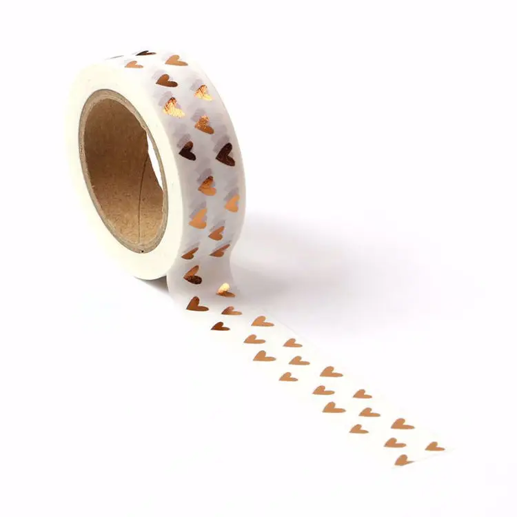 

Декоративная медная фольга с сердечками GREATHOPE WASHI TAPE